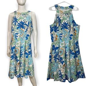 Pappagallo sleeveless floral dress size 14